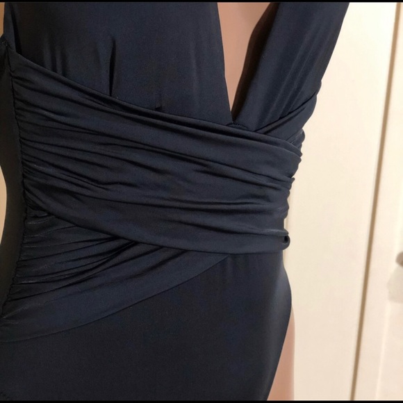 Trina Turk Getaway Plunge Cross Wrap Open Swimsuit - Picture 4 of 5